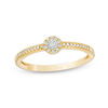 Thumbnail Image 0 of 0.10 CT. T.W. Diamond Frame Ring in 10K Gold