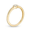 Thumbnail Image 1 of 0.10 CT. T.W. Diamond Frame Ring in 10K Gold