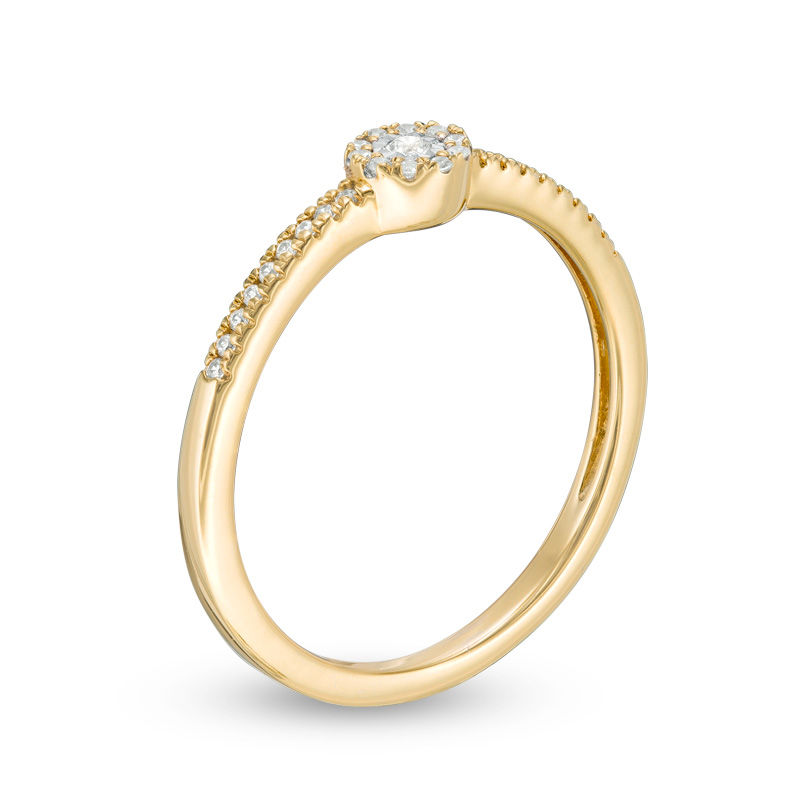 0.10 CT. T.W. Diamond Frame Ring in 10K Gold|Peoples Jewellers
