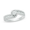 Thumbnail Image 0 of 0.58 CT. T.W. Diamond Bypass Engagement Ring in 10K White Gold