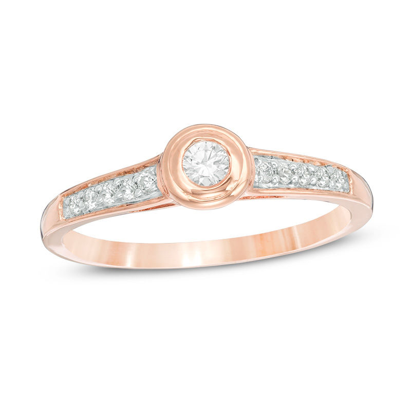 0.18 CT. T.W. Diamond Promise Ring in 10K Rose Gold|Peoples Jewellers