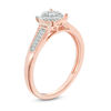 Thumbnail Image 1 of 0.18 CT. T.W. Multi-Diamond Cushion Promise Ring in 10K Rose Gold