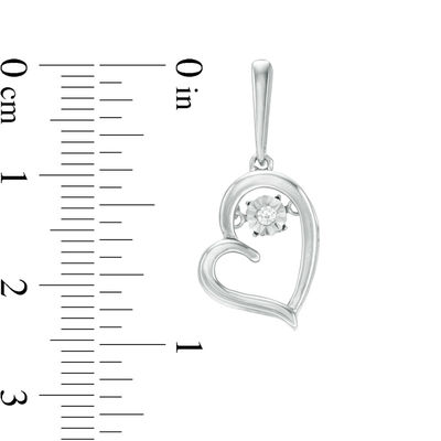 Unstoppable Love™ 0.04 CT. T.W. Diamond Heart Pendant and Drop Earrings Set in Sterling Silver