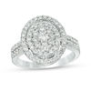 Thumbnail Image 1 of 0.95 CT. T.W. Diamond Triple Frame Ring in 10K White Gold