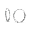 Thumbnail Image 1 of 17.0mm Diamond-Cut Continuous Square Tube Hoop Earrings in 14K White Gold