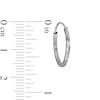 Thumbnail Image 3 of 17.0mm Diamond-Cut Continuous Square Tube Hoop Earrings in 14K White Gold