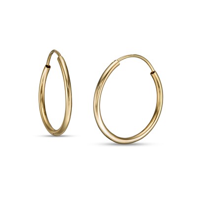 20.0mm Continuous Tube Hoop Earrings in 14K Gold