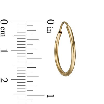 20.0mm Continuous Tube Hoop Earrings in 14K Gold