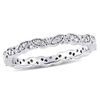 Thumbnail Image 1 of 0.24 CT. T.W. Diamond Alternating Vintage-Style Eternity Wedding Band in 14K White Gold