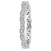 Thumbnail Image 2 of 0.24 CT. T.W. Diamond Alternating Vintage-Style Eternity Wedding Band in 14K White Gold