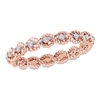 0.17 CT. T.W. Diamond Twist Rope Eternity Wedding Band in 10K Rose Gold