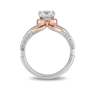 Limited Edition Enchanted Disney Snow White 1.33 CT. T.W. Diamond Bow Engagement Ring in 14K Two-Tone Gold