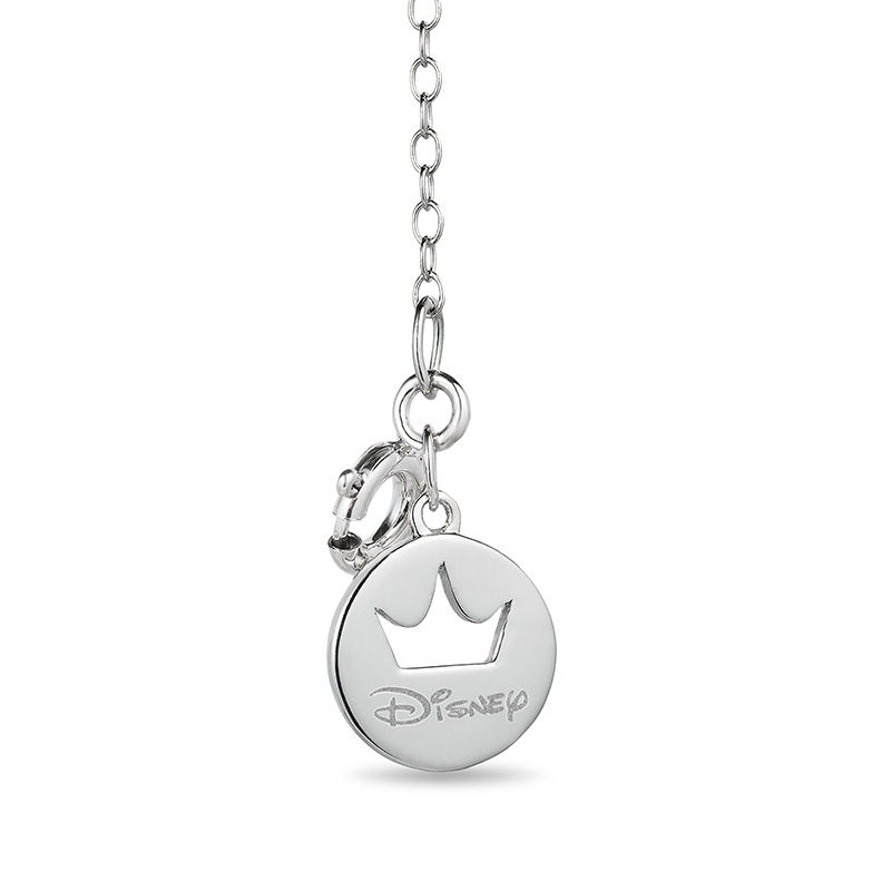 Enchanted Disney Cinderella 0.085 CT. T.W. Diamond Slipper Pendant in Sterling Silver and 10K Rose Gold - 19"|Peoples Jewellers