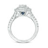 Thumbnail Image 2 of Vera Wang Love Collection 0.95 CT. T.W. Heart-Shaped Diamond Double Frame Engagement Ring in 14K White Gold