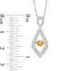 Thumbnail Image 1 of Unstoppable Love™ Citrine and 0.18 CT. T.W. Diamond Vintage-Style Infinity Pendant in Sterling Silver