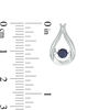 Unstoppable Love™ Lab-Created Blue Sapphire Solitaire Teardrop Earrings in Sterling Silver