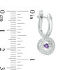 Unstoppable Love™ Amethyst and Lab-Created White Sapphire Circle Drop Earrings in Sterling Silver