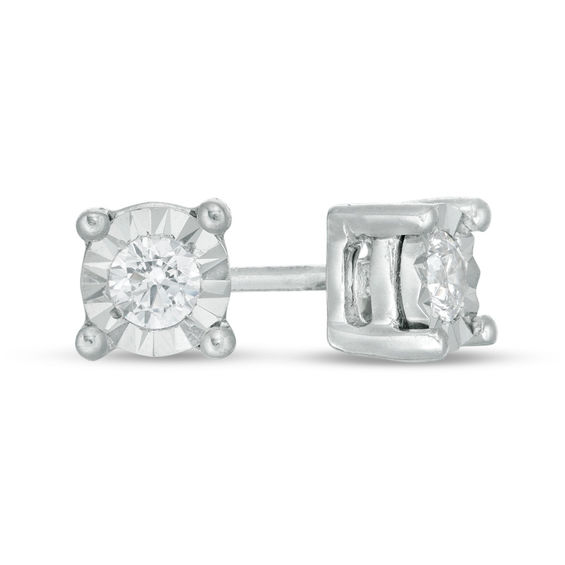 CT. T.W. Diamond Solitaire Stud Earrings in 10K Gold