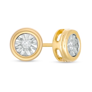 0.04 CT. T.W. Diamond Solitaire Stud Earrings in 10K Gold