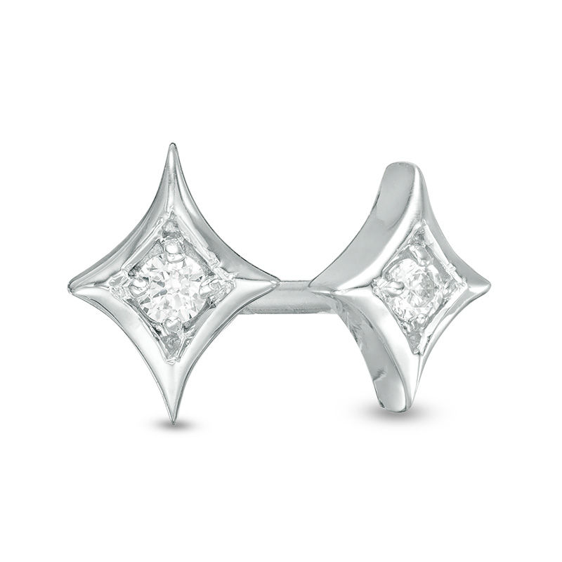 CT. T.W. Diamond Solitaire Star Stud Earrings in 10K Gold|Peoples Jewellers