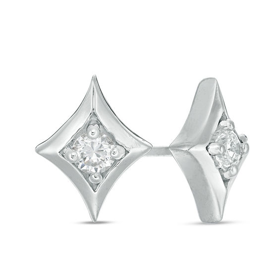 0.23 CT. T.W. Diamond Solitaire Star Stud Earrings in 10K Gold