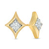 Thumbnail Image 1 of 0.23 CT. T.W. Diamond Solitaire Star Stud Earrings in 10K Gold