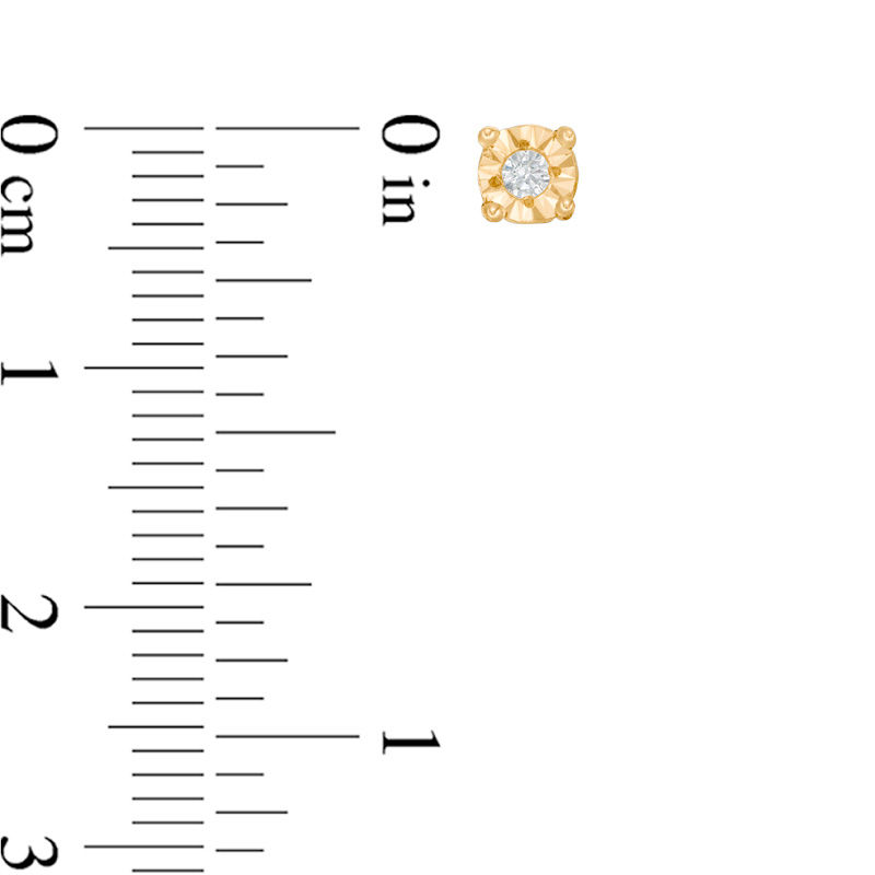 Main Image 2 of 0.145 CT. T.W. Diamond Solitaire Stud Earrings in 10K Gold