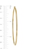 2.0 x 65.0mm Tube Hoop Earrings in 10K Gold