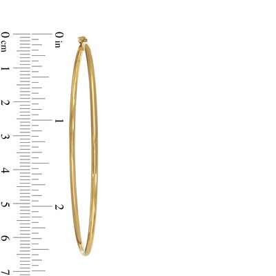 65.0mm Tube Hoop Earrings in 10K Gold