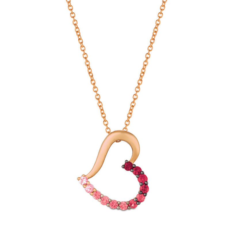 levian ruby heart necklace