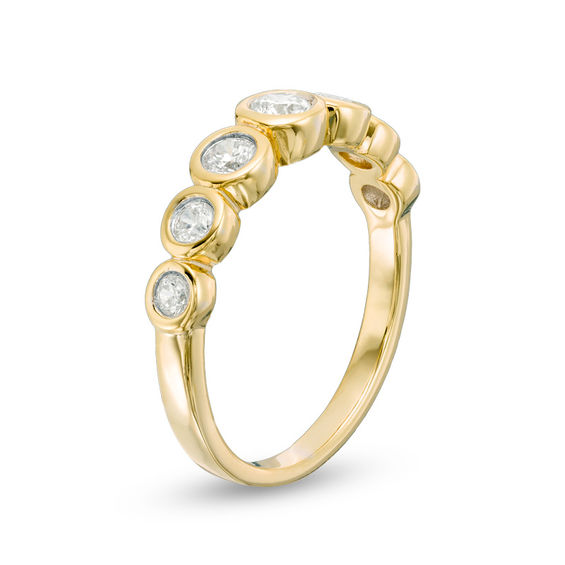 0.45 CT. T.W. Diamond Seven Stone Bubble Band in 10K Gold