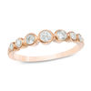 Thumbnail Image 0 of 0.23 CT. T.W. Diamond Seven Stone Bubble Band in 10K Rose Gold