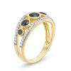 Thumbnail Image 1 of 0.95 CT. T.W. Enhanced Black and White Diamond Five Stone Ring in 10K Gold