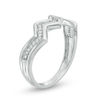 Thumbnail Image 1 of 0.115 CT. T.W. Diamond Zig-Zag Band in 10K White Gold