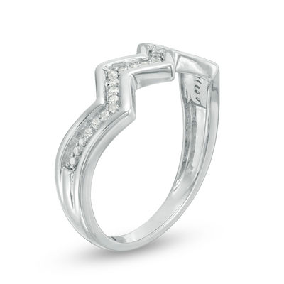 0.115 CT. T.W. Diamond Zig-Zag Band in 10K Gold