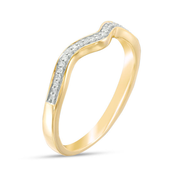 0.065 CT. T.W. Diamond Contour Wedding Band in 10K Gold