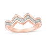 0.115 CT. T.W. Diamond Zig-Zag Band in 10K Rose Gold