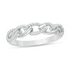 0.086 CT. T.W. Diamond Chain Link Band in Sterling Silver