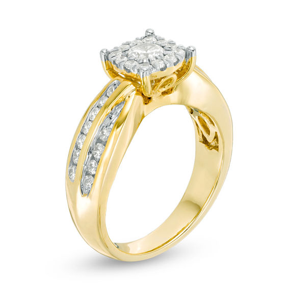 0.80 CT. T.W. Diamond Frame Engagement Ring in 10K Gold