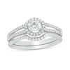 Thumbnail Image 0 of 0.58 CT. T.W. Diamond Frame Bridal Set in 10K White Gold