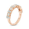 0.69 CT. T.W. Diamond Alternating Anniversary Band in 10K Rose Gold