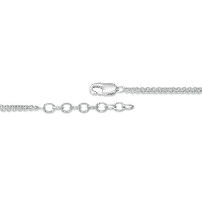 Diamond Accent Interlocking Hearts Bracelet in Sterling Silver - 7.5"