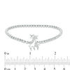 Thumbnail Image 2 of 0.04 CT. T.W. Diamond Giraffe Stretch Bracelet in Sterling Silver - 6.25&quot;