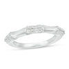 Thumbnail Image 1 of 0.23 CT. T.W. Diamond Station Bamboo Band in 10K White Gold