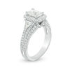 Vera Wang Love Collection 2.23 CT. T.W. Certified Emerald-Cut Diamond Frame Engagement Ring in Platinum (I/SI2)