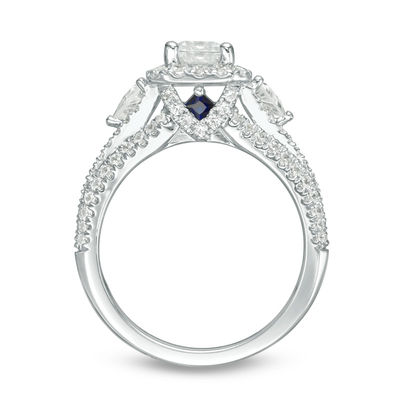 Vera Wang Love Collection 2.23 CT. T.W. Certified Emerald-Cut Diamond Frame Engagement Ring in Platinum (I/SI2)