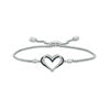 Thumbnail Image 0 of The Kindred Heart from Vera Wang Love Collection 0.085 CT. T.W. Diamond and Sapphire Bracelet in Sterling Silver - 9.0"