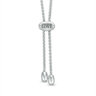 The Kindred Heart from Vera Wang Love Collection 0.085 CT. T.W. Diamond and Sapphire Bracelet in Sterling Silver - 9.0"