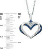 Thumbnail Image 2 of The Kindred Heart from Vera Wang Love Collection Sapphire and 0.085 CT. T.W. Diamond Pendant in Sterling Silver - 19"