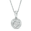 0.065 CT. T.W. Diamond Swirl Pendant in Sterling Silver